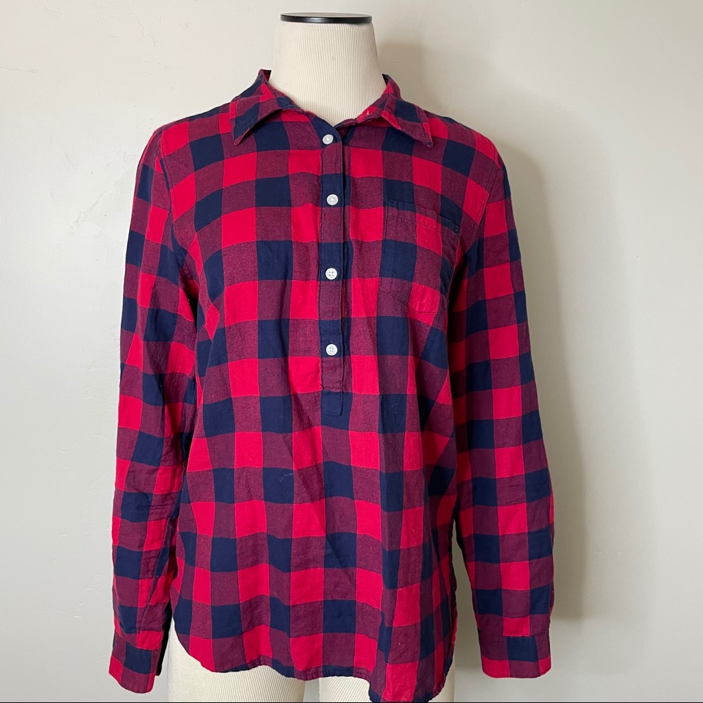 Gap Flannel Half Button Down